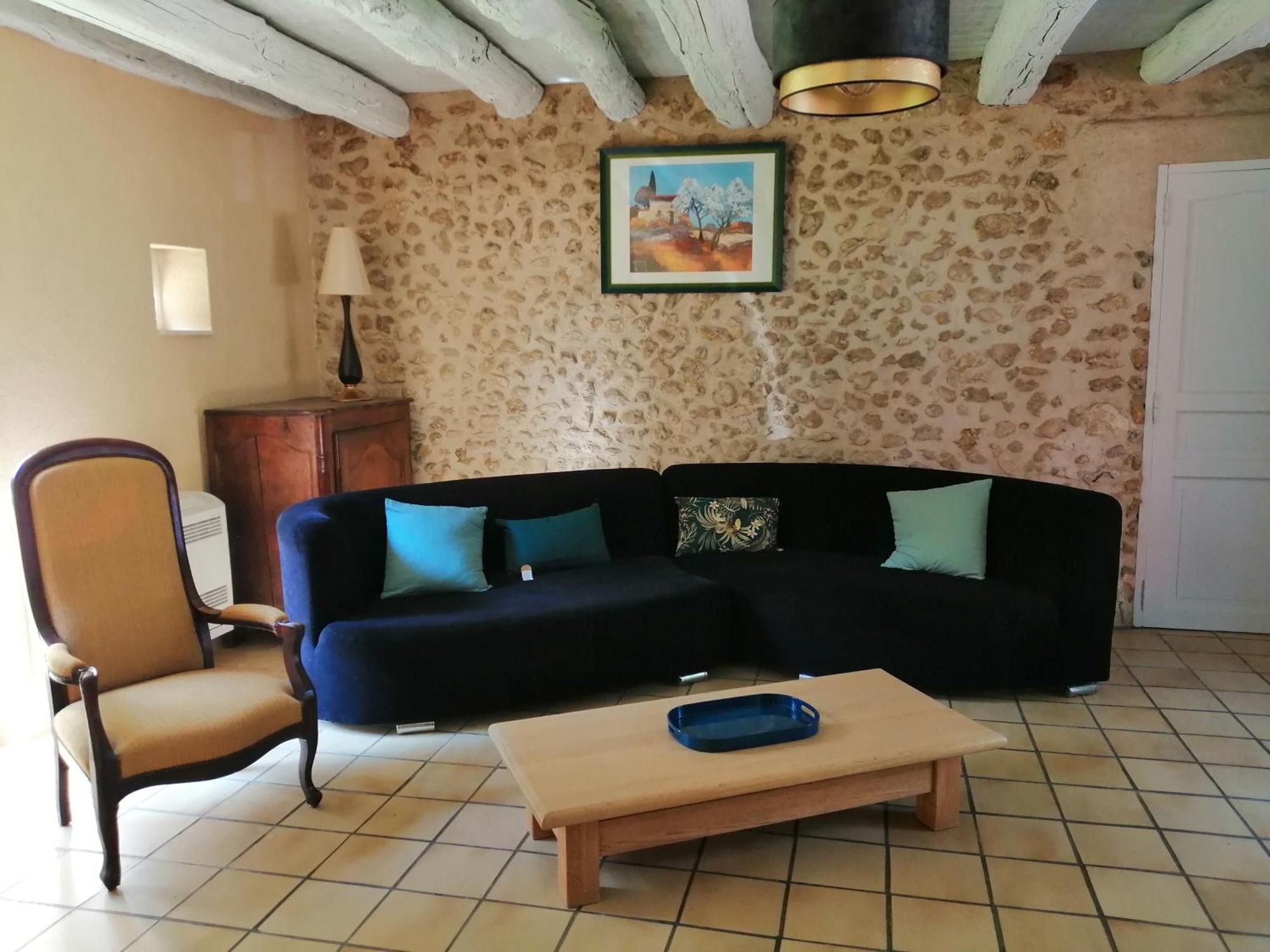 Gite Les Mareillauds - Piscine Salon Pokoj fotografie